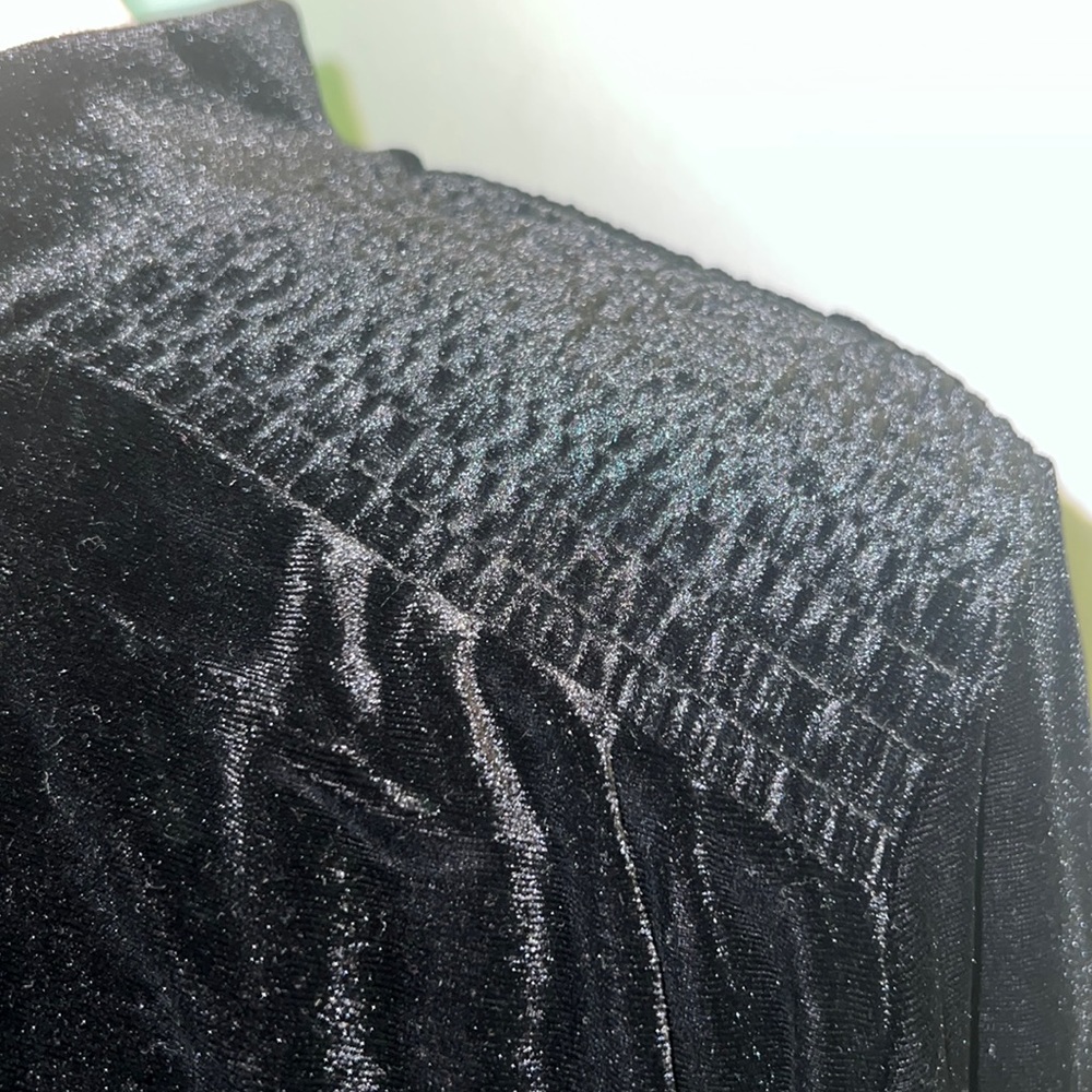 Laundry by Shelli Segal Small black velour top New With Tags polyester blend - Picture 5 of 14